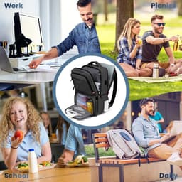 image-Waterproof Insulated Cooler Backpack Black