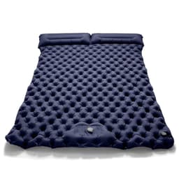image-Double Sleeping Pad Inflatable Camping Navy Blue