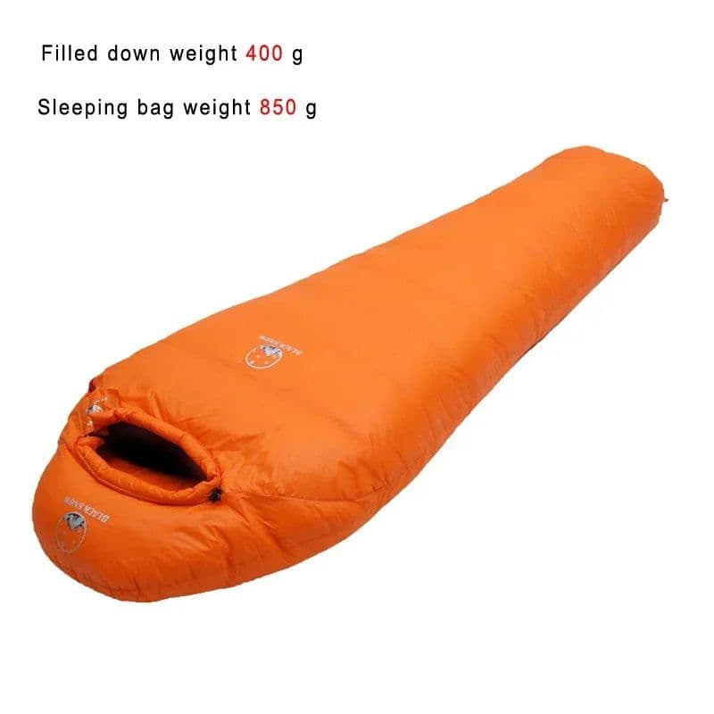 image-Goose Down Mummy Sleeping Bag Orange