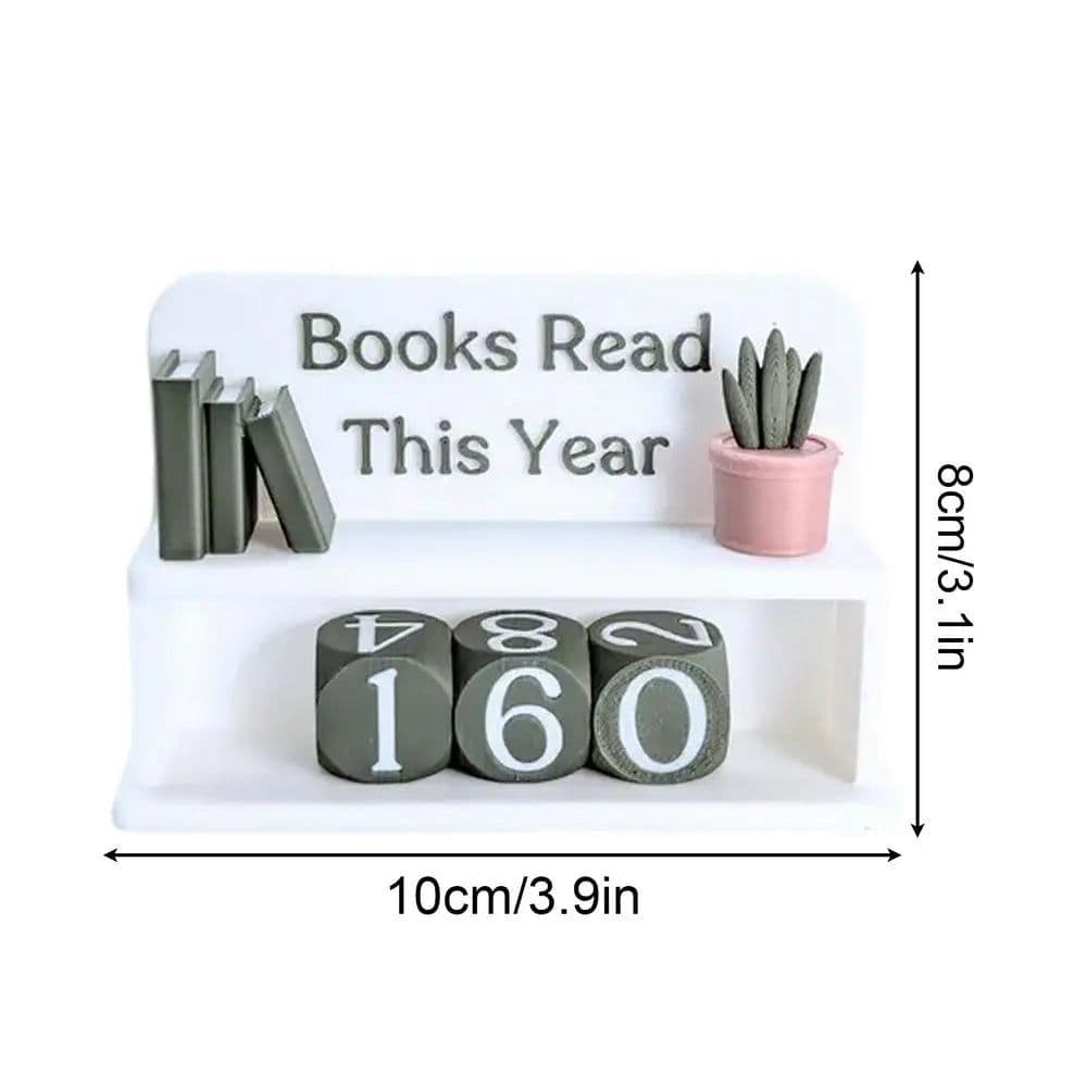 image-Books Read This Year Counter Bookish Track Shelf Ornament Books Read This Year for Home Librarian Classroom Women Men Kids