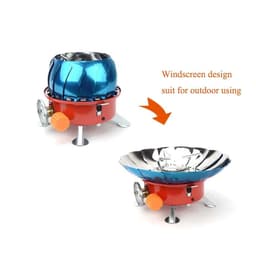 image-Windproof Mini Folding Camping Gas Stove Red