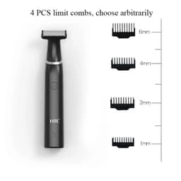 image-Rechargeable Electric One Blade Trimmer Hair Grooming Clipper Black