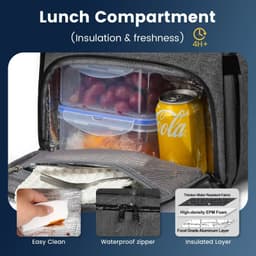 image-Waterproof Insulated Cooler Backpack Black