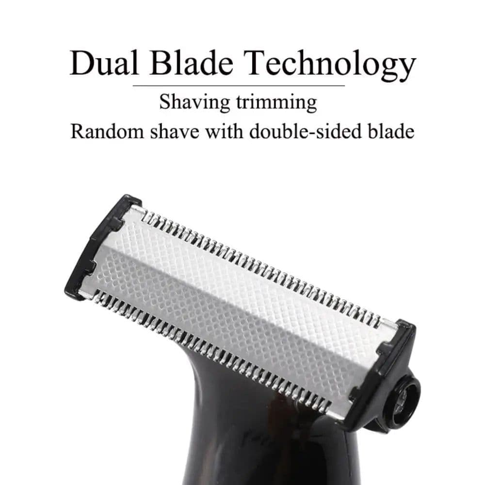 image-Rechargeable Electric One Blade Trimmer Hair Grooming Clipper Black