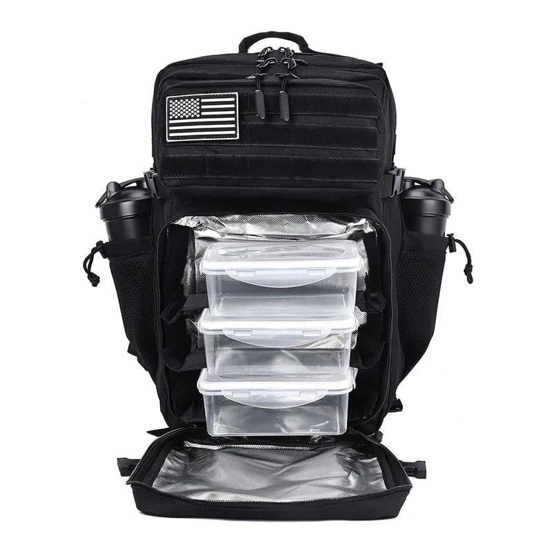 image-45L Tactical Backpack with Built-In Cooler Black