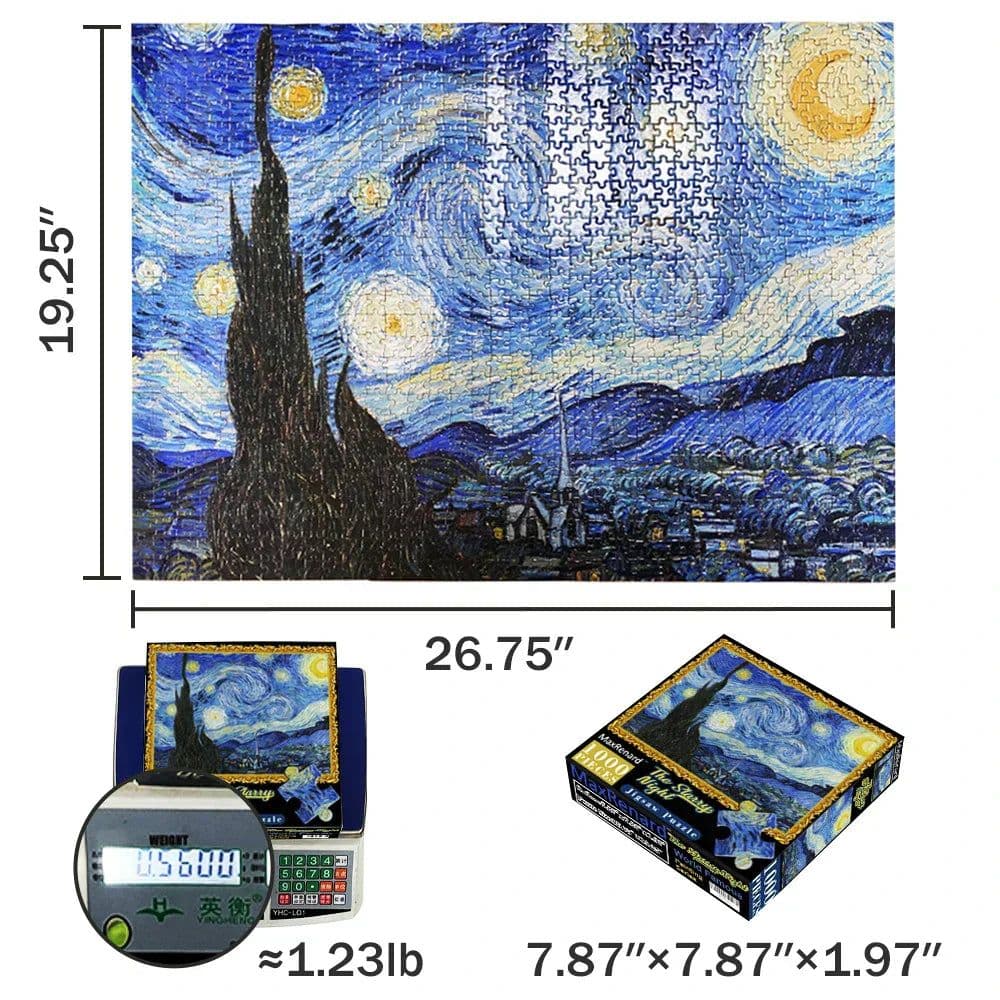 image-1000 Pieces Jigsaw Puzzle for Van Gogh Starry Night