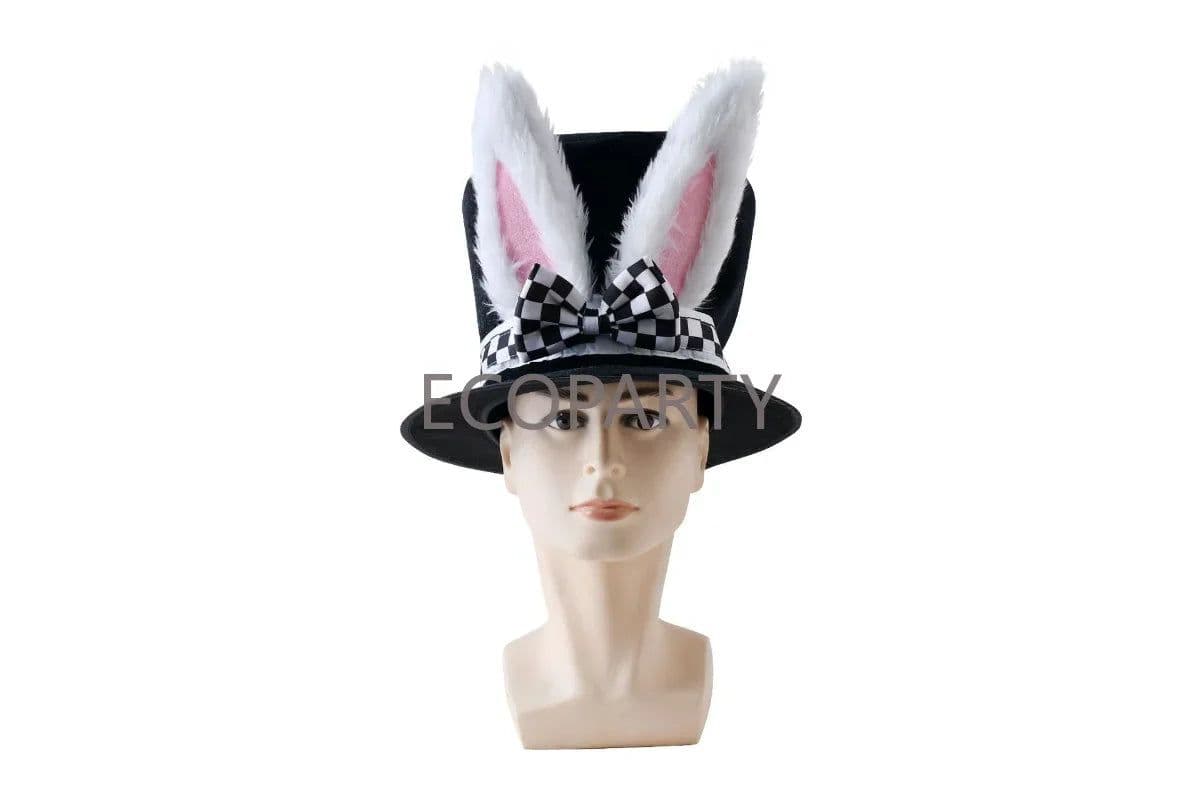image-White Rabbit Hat Cosplay Set Easter Halloween