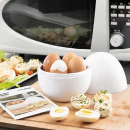image-Microwave Egg Boiler with Recipe Booklet Boilegg InnovaGoods