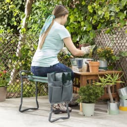 image-3-in-1 Folding Garden Seat with Bag for Tools Situl InnovaGoods