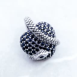 image-Pendant Black Heart Snake Brand Fashion Vintage Jewelry 925 Sterling Silver Europe Accessories Gift For Women