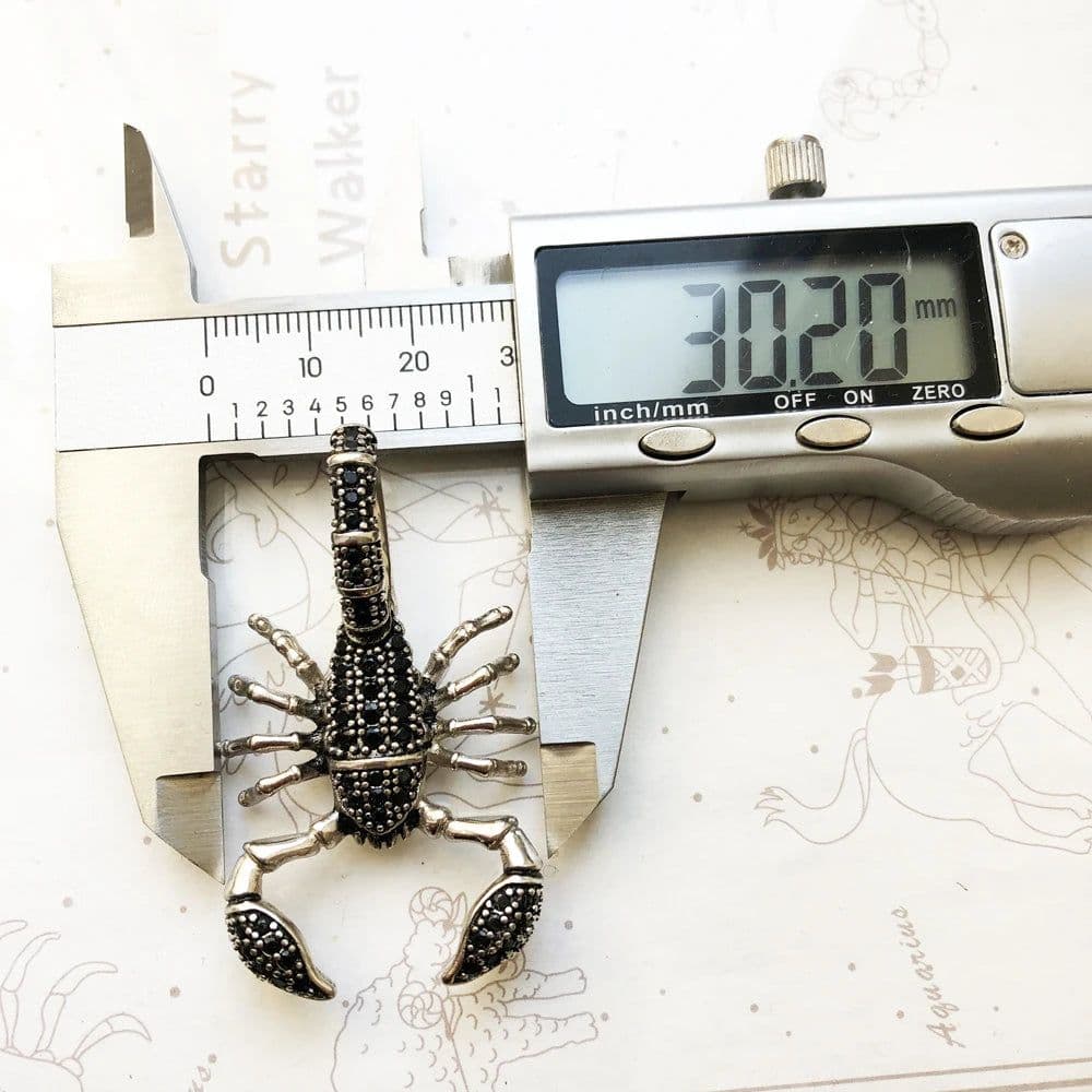 image-Pendant Scorpion Black,Brand New Fashion Jewelry Europe 925 Sterling Silver Accessories Gift For Woman Rebel Men
