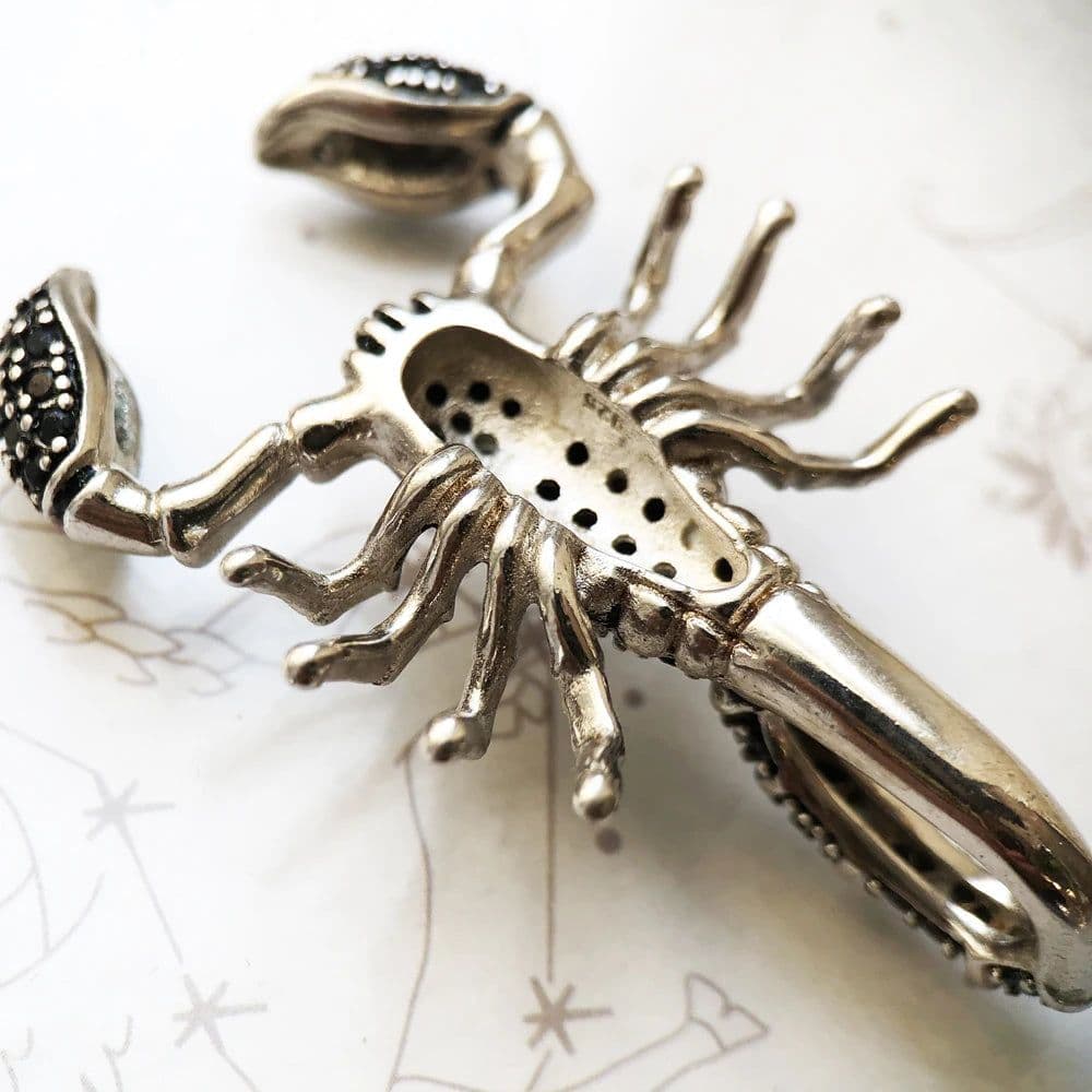 image-Pendant Scorpion Black,Brand New Fashion Jewelry Europe 925 Sterling Silver Accessories Gift For Woman Rebel Men