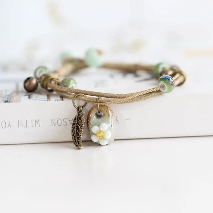 image-Fashion Delicate Hand-Woven Ceramic Beads Bracelet Originality Chinese Style Bracelet Adorn Article Free Shipping #1251