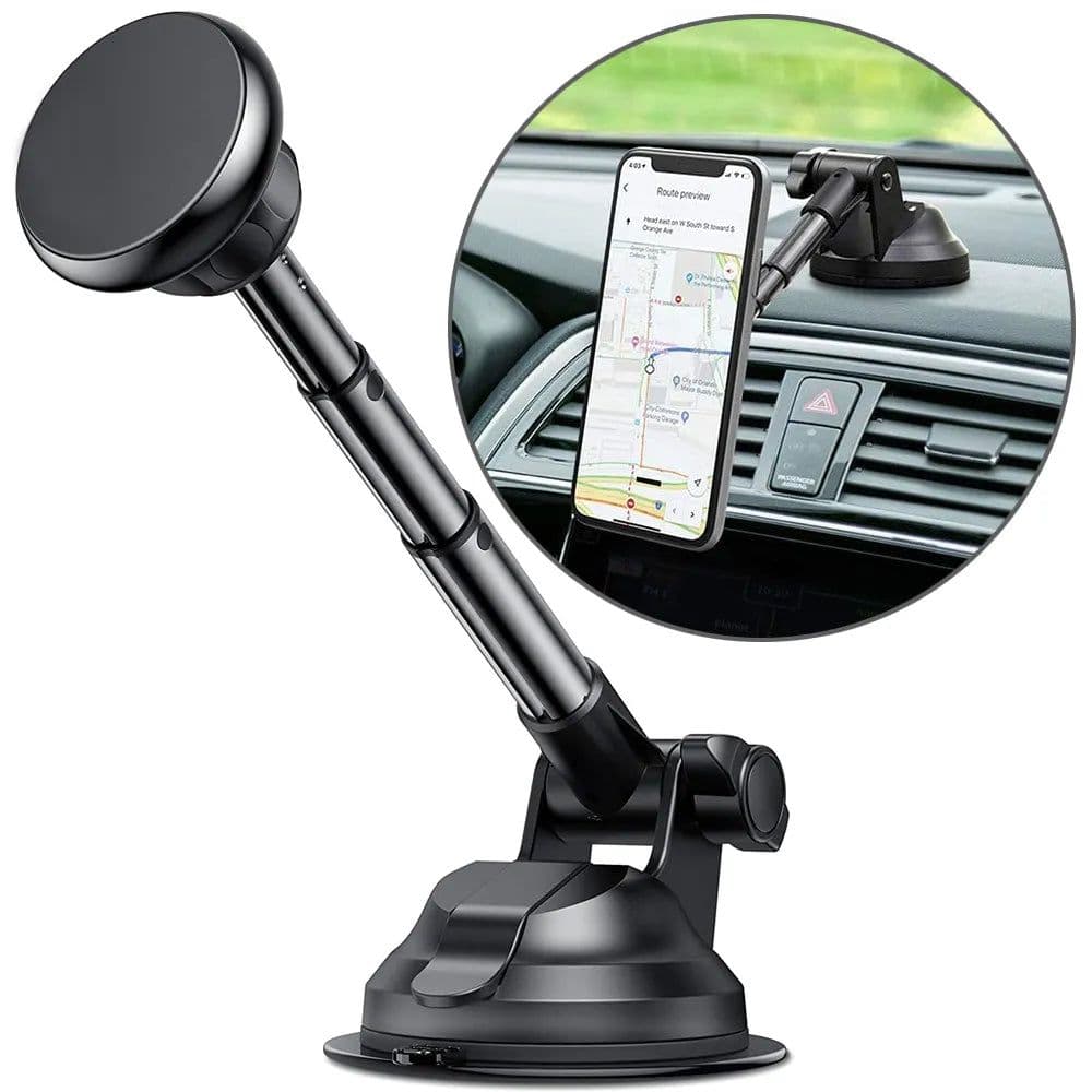 image-Magnetic Car Phone Mount Universal Suction Cup Car Phone Holder Magnet Mobile Phone Support Stand for iPhone 12 11 X Samsung S10