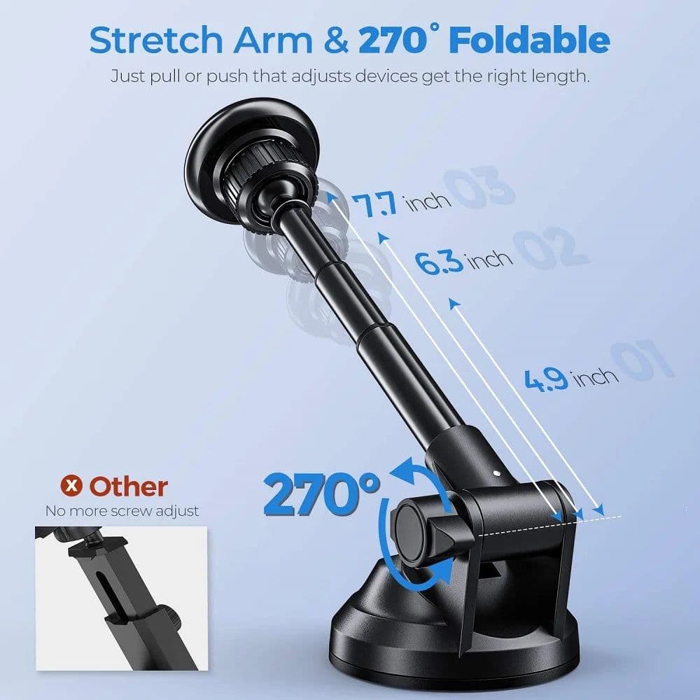 image-Magnetic Car Phone Mount Universal Suction Cup Car Phone Holder Magnet Mobile Phone Support Stand for iPhone 12 11 X Samsung S10