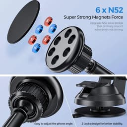 image-Magnetic Car Phone Mount Universal Suction Cup Car Phone Holder Magnet Mobile Phone Support Stand for iPhone 12 11 X Samsung S10