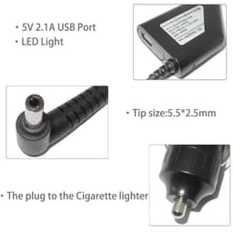 image-19V 4.74A 20V 4.5A 19.5V 4.62A 90W Laptop Universal Car Charger Dc Power Adapter for Asus Lenovo Acer Samsung Notebooks