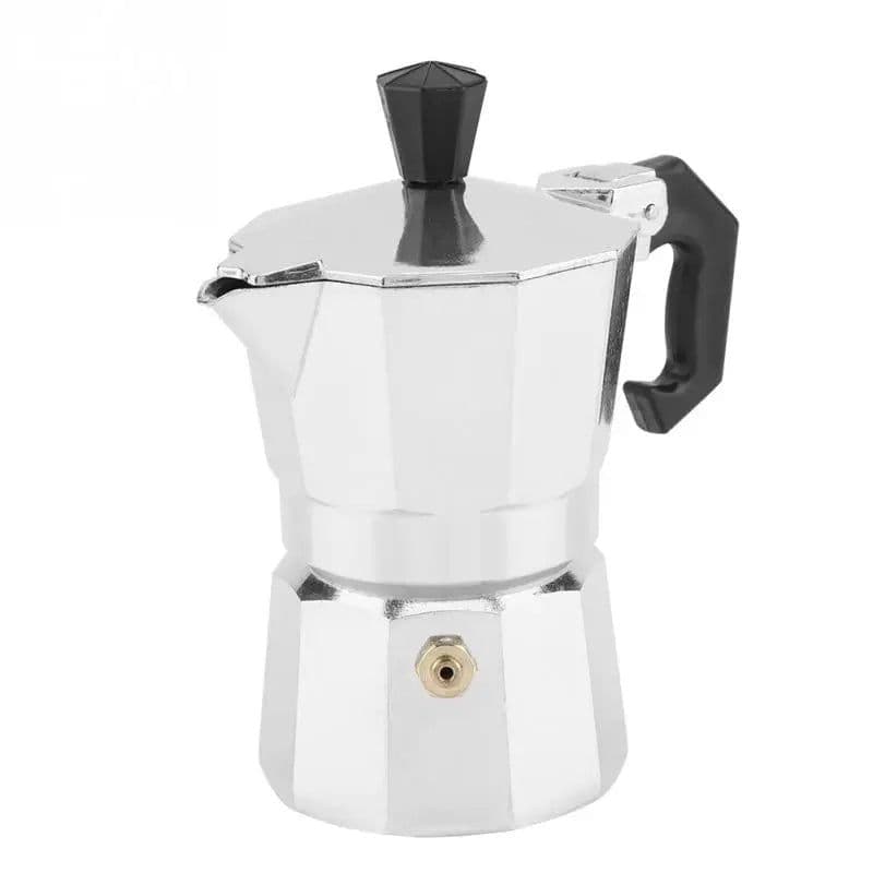 image-50mL 1 Cup Aluminum Italian Type Moka Pots Espresso Coffee Maker Stove Home Office Use New