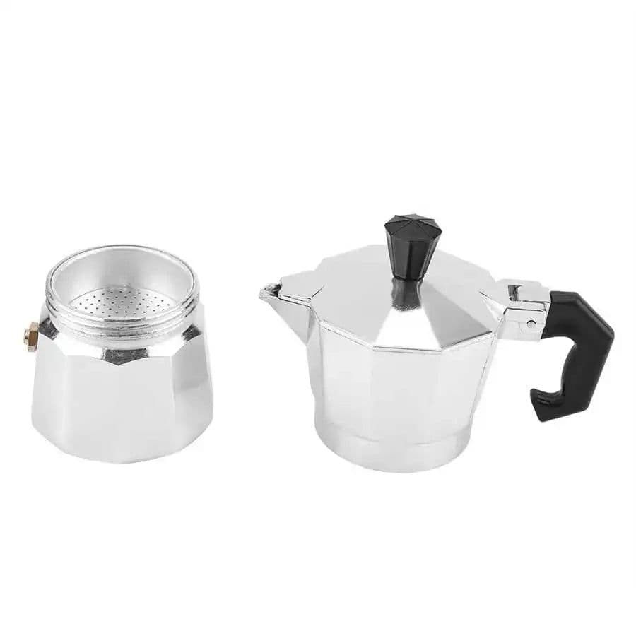 image-50mL 1 Cup Aluminum Italian Type Moka Pots Espresso Coffee Maker Stove Home Office Use New