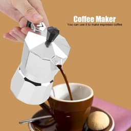 image-50mL 1 Cup Aluminum Italian Type Moka Pots Espresso Coffee Maker Stove Home Office Use New