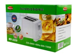 image-2 slices reinforced MATERIAL 700W 25x17x12CM electric bread toaster MP-3320