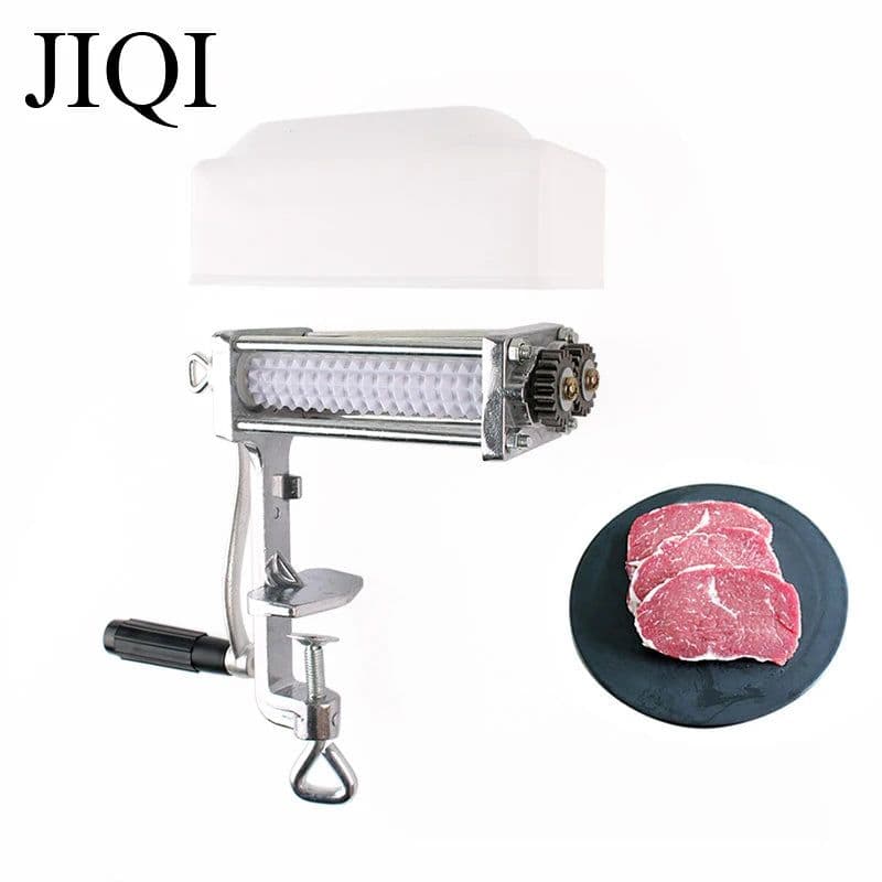 image-Manual Meat Tenderizer Pork Beaf Steak Mallet Hammer Pounder Heavy Duty Clamp Roller Machine Slicing Shredder Kitchen Cook Tool
