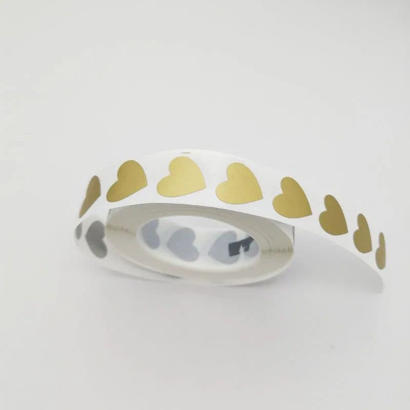 image-1000pcs 15*15mm Small Size Gold Love Heart Scratch Off Label Sticker For Children Game Card Hand Made Coupons