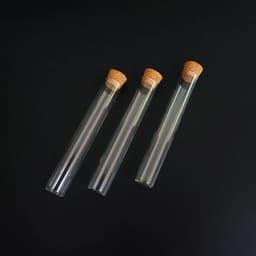 image-24pcs/lot 15x100mm Flat Bottom Glass Test Tube With Cork Stoppers For Kinds Of TESTS