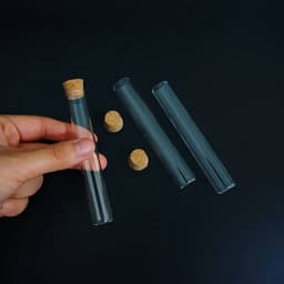 image-24pcs/lot 15x100mm Flat Bottom Glass Test Tube With Cork Stoppers For Kinds Of TESTS