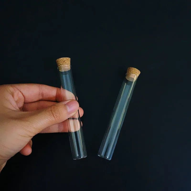 image-24pcs/lot 15x100mm Flat Bottom Glass Test Tube With Cork Stoppers For Kinds Of TESTS