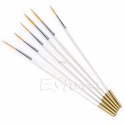image-Hot 6Pcs/Set Nylon Hair Round Paint Brush Hook Line Pen Artist Draw Painting Craft