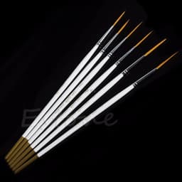 image-Hot 6Pcs/Set Nylon Hair Round Paint Brush Hook Line Pen Artist Draw Painting Craft