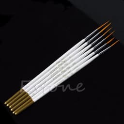 image-Hot 6Pcs/Set Nylon Hair Round Paint Brush Hook Line Pen Artist Draw Painting Craft