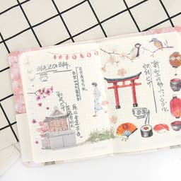 image-6Sheets/Pack Creative Japanese Cherry Blossom Decoration Scrapbooking Stickers Transparent PVC Stationery Diary Stickers