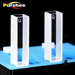 image-2 PCS quartz cuvette cells with lid 10mm path length JGS1 for spectrophotometer lab