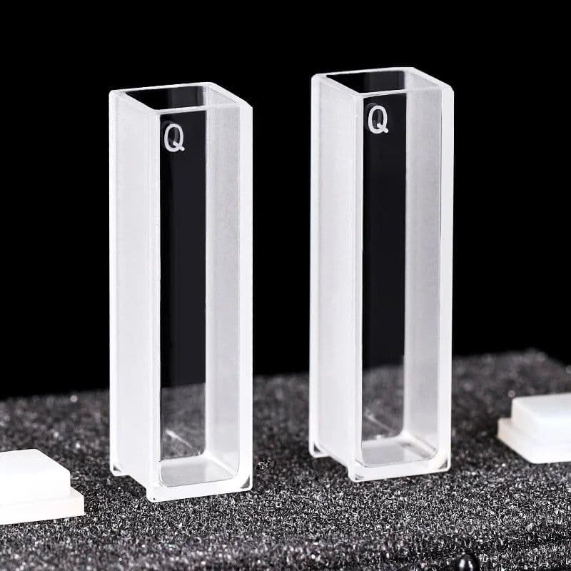 image-2 PCS quartz cuvette cells with lid 10mm path length JGS1 for spectrophotometer lab