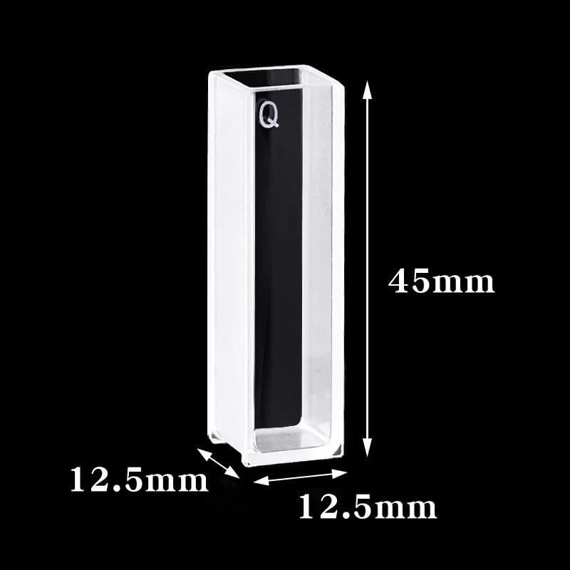 image-2 PCS quartz cuvette cells with lid 10mm path length JGS1 for spectrophotometer lab