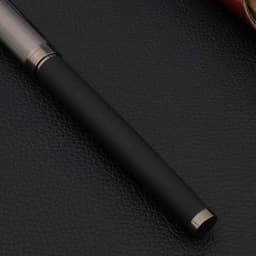 image-High quality brand black Metal wave carbon fiber Gun gray leather Rollerball Pen signature pen Stationery Office Supplies