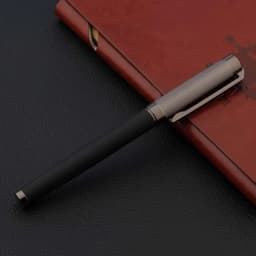 image-High quality brand black Metal wave carbon fiber Gun gray leather Rollerball Pen signature pen Stationery Office Supplies