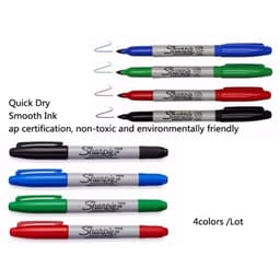 image-4colors/Lot Sharpie Permanent Marker Pen Twin Tip Fine Markers Quick Dry Ink Smooth Writing Cd Marker Pennarello