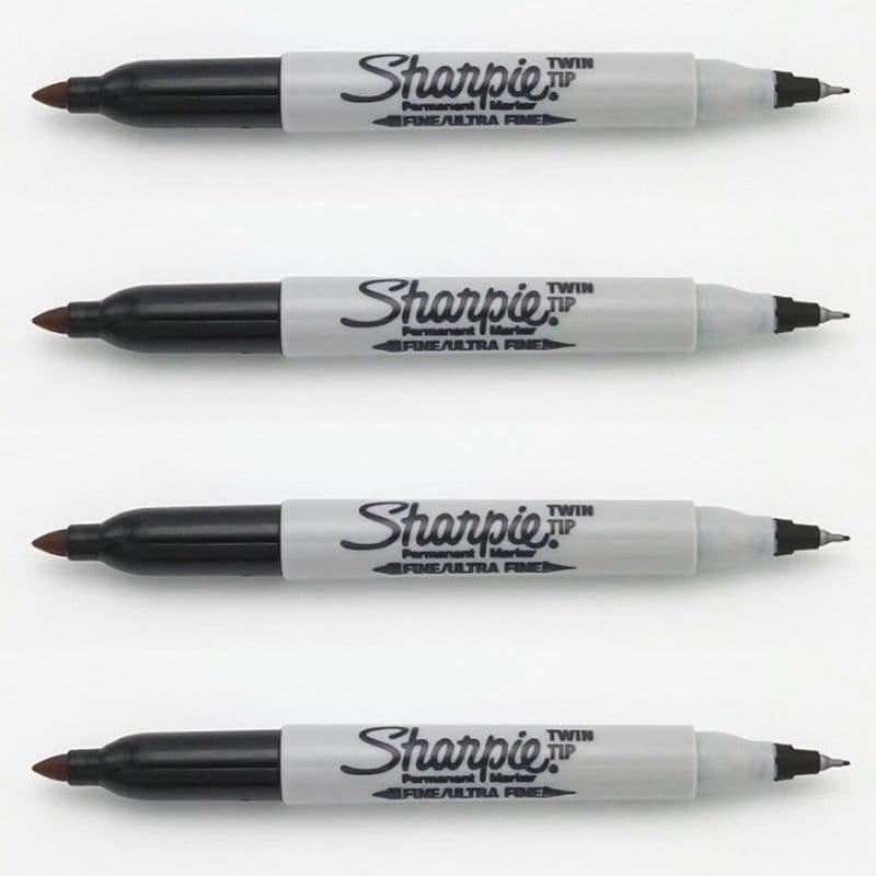 image-4colors/Lot Sharpie Permanent Marker Pen Twin Tip Fine Markers Quick Dry Ink Smooth Writing Cd Marker Pennarello