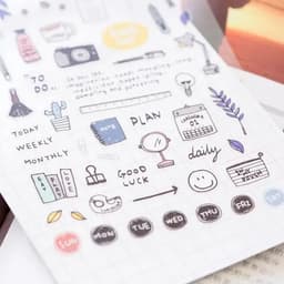 image-Korean Import Suatelier Everyday Diary Sticker Scrapbook Decoration PVC Stationery DIY Journal Stickers School Office Supply