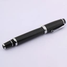 image-Black diamonds twisted black office writing silver Trim ROLLERball PEN Spin Metal Signature ink Pens Stationery Office