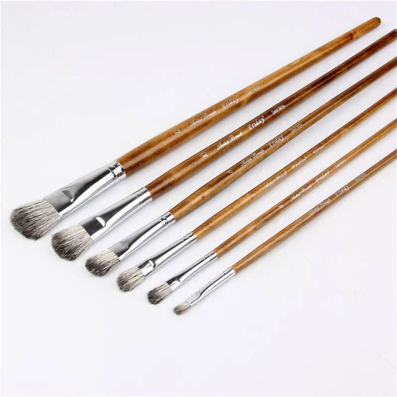 image-Squirrel hair brush Watercolor Acrylic Paint Brush Art Supplies Set For Drawing Painting brush pen artist oil painting brushes