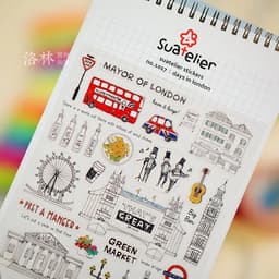 image-Creative London Vacation Stickers Diary Sticker Scrapbook Decoration PVC Stationery Stickers