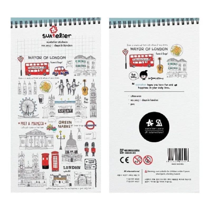 image-Creative London Vacation Stickers Diary Sticker Scrapbook Decoration PVC Stationery Stickers
