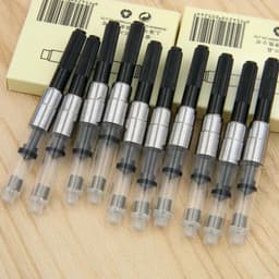 image-10pc FOUNTAIN PEN refill INK CONVERTER PUMP CARTRIDGES Black