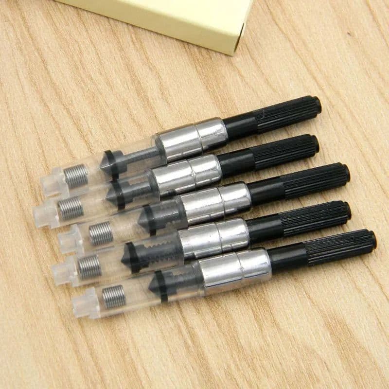image-10pc FOUNTAIN PEN refill INK CONVERTER PUMP CARTRIDGES Black