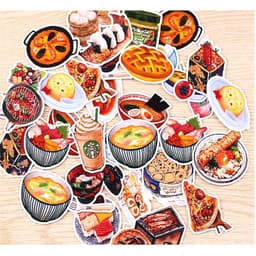 image-32pcs Creative Cute Self-made Daily Food / Drink Scrapbooking Stickers /decorative Sticker /DIY Craft Photo Albums/trunk Stickes