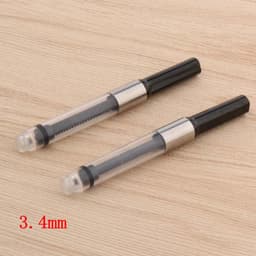 image-10pcs 3.4mm metal black silver big Fountain Pen Ink Refill Cartridges Stationery Office school supplies